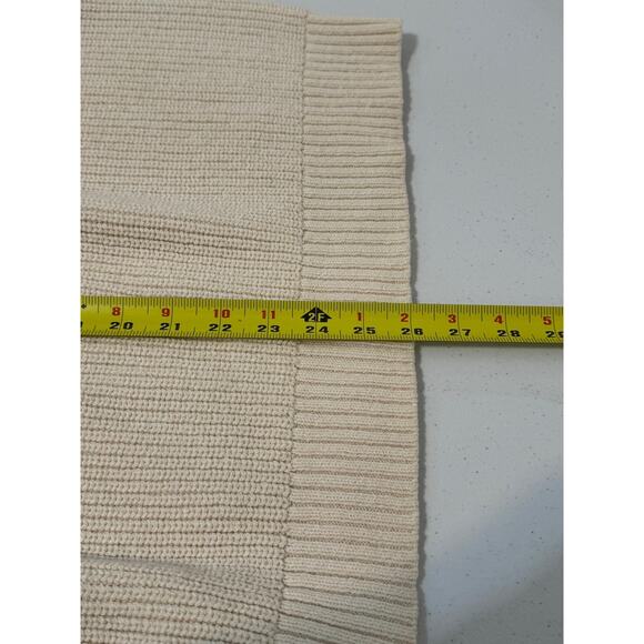 BLDWN Sweater Mens Medium White Minnelli Wool Cotton Chunky Knit Crewneck - Picture 10 of 12